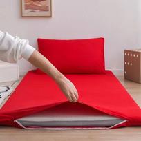 Su užtrauktuku čiužinio apsauginis užvalkalas Porai/Studentams Viengulei/Dvigulei Lovai Apsauginis Padas 90/150Cm Visiškai Uždengiantis Pillowcase No sheet red