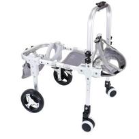 2/4 ratų mobilumo šuns vežimėlis Reguliuojamas gyvūnų pagalbos laikiklis Galinių galūnių paralyžius S-White four wheels