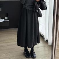 Women's High Waist Viscose Wool A-line Tulip Skirt - Autumn/Winter 2025 Collection 2XL 126-135 Jin pilka spalva