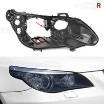 BMW 5 serijos E60 E61 D1S 2004 2005 2006 2007 2008 2009 2010 Automobilio priekinio žibinto Korpuso Pagrindas AFS ir Be afs Galinis Korpuso Dangtelis 08-10 High RH black