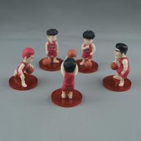 5Pcs Slam Dunk Q Version Anime Figure Sakuragi Hanamichi Kaede Rukawa Model Doll Car Decoration Kids Birthday Toys Gift gray