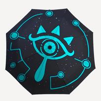 Legend of Zelda Automatic Folding Umbrella with Sturdy Iron Frame, Portable Compact Travel Umbrella All-Season Use Parties001 black