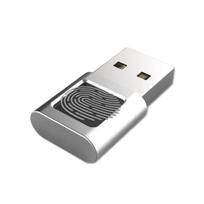 USB Fingerprint Reader Mini Fingerprint Scanner PC Dongle Windows Hello Fingerprint Reader for PC Laptop 360 Degree Touch Speedy Matching Biometric white