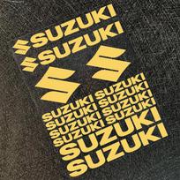 HECQ4 Motociklo dekoratyvinis lipdukas Suzuki angliško raidės logotipui Atsparus vandeniui atspindintis lipdukas Bakelio logotipų rinkinys Šalmo emblema Vinilo rinkinys