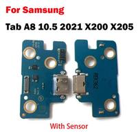 For Samsung Galaxy Tab A8 10.5 2021 X200 X205 USB Charge Port Jack Dock Connector Charging Board Flex Cable With Sersor blue