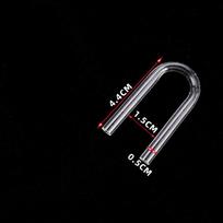5Pcs U Shape Tube Acrylic Aquarium Connector Fish Tank Air Pump Air Tube Filter Connecting Accessories gray