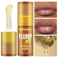 Ginger Mint Lip Plumper Oil Moisturizing Lip Gloss Plumping Serum 01# yellow