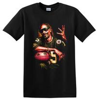 Snoop Dogg Hip Hop T Shirt AFL Style Portrait Urban Music Tee XS brown
