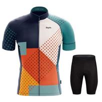 RAPHA Gradientinės Spalvos Dviračių Džersio Rinkinys Trumpomis Rankovėmis Ilgas Kvėpuojantis Greitai Džiūstantis Road Bike Apranga Vyrams Large