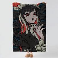 character C-Celestia Ludenberg-g Throw Thick Comfort Flannel Quilt, Multi-scene Use Indoor Outdoor Daily Nap Size: 75*100cm, Weight: 230 GSM gray