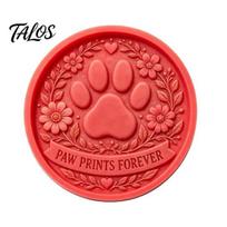 Handmade Garden Art Stepping Stone Silicone Mold, DIY Concrete Cement Reusable Indoor Plant Area Decor Round Casting Mold for Pathway Patio Yard Lawn E red