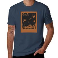 Life Is Strange 2 Vintage Tshirt Everyday Wear Basic Short Sleeve Top 4XL black