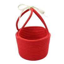Cotton Woven Cartoon Fruit Basket: Picnic & Flower Basket for Dragon Boat Festival Gifts red