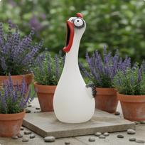 Screaming Chicken Statue Indoor Outdoor Use Funny Creative Design Resin Animal 10-11-22cm black