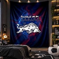 Wall Hanging Tapestry Red Bull Racing Print Cloth for Living Room Bedroom Home Decor 180cmx230cm