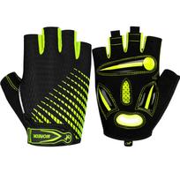 MOREOK Bike Gloves Half Finger MTB Bicycle Gloves 5mm Gel Pads Shock-absorbing Mountain Bike Road Cycling Gloves for Men Women S
