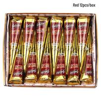 Chna strazdanų vandeniui atspari Golecha pusiau maskuojanti tatuiruočių pasta Reddish brown 12 pack box