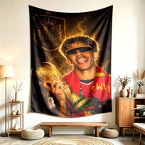 Lamine Yamal (5) Tapestry Suitable For Decorating Homes Dorms And Bedrooms Soft To The Touch And A Perfect Gift For Friends And Family 100cmx150cm beige