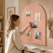 6 Pack 23.6x35.4in Arched Notice Board Pink Cork Board Alternative Photo Display Board  Wall Decor rožinė