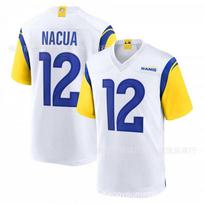 NFL Los Angeles Rams 12 Puka Nacua Football Jersey Mens Sportswear XL blue