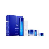 Super Aqua Ultra Haylron odos priežiūros rinkinys: Essence 200ml, emulsija 130ml, kremas 70ml, miniatiūros blue