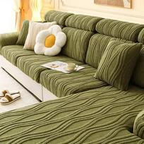 Stori pliušiniai elastiniai sofos sėdynės užvalkalai L formos kampiniai sofos pagalvėlės užvalkalai viskas įskaičiuota sofos čiužinys Enlarge Size-2Seater beige
