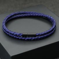 Paprasto stiliaus kilio virvių apyrankė vyrams, dvisluoksnė apyrankė apyrankė Homme jūrinė apyrankė Dovanos jam Pulseria Joias M 19.5cm 7.7Inch gray