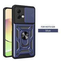 For Moto G84 5G Case Magnetic Ring Holder Stand Phone Case For Motorola Moto G84 G 84 5G Slide Camera Armor Protect Back Cover For Moto G84 5G black