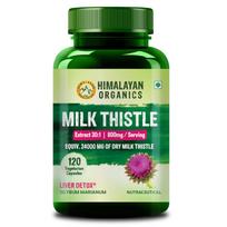 Vlado's Himalayan Organics Milk Thistle Extract 800mg 120 Vegetarian Capsules Liver Detox Support for Men and Women beige