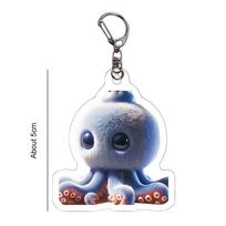 2D Flat Acrylic Italian Brainrot Tralalero Tralala Tung Tung Sahur Keychain Sigma Skibidi Rizz Cat Silly Meme Backpack Pendants 1PC gray