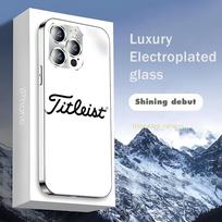 Sportinis Golfo Kamuolys T-Titleists Telefono Dėklas Skirtas iphone 17 16 15 14 13 12 Pro Plus Max Naujas Galvanizuotas Stiklinis Dėklas iPhone 11
