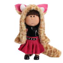 Mini Potato Doll Diy Dress Up Doll With Hanging Rope Girl Bag Pendant Keychain Home Decoration Pendant  Gifts Car Pendant (As shown-16580)- black