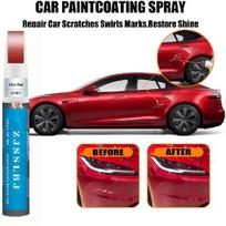 Car Touch Up Paint(Ultra Red(PR01)) for Tesla Model Y/3/S/X, 2 in 1 DIY Car Paint Scratch Repair Kit with Pen Tip & Brush, Scrat black