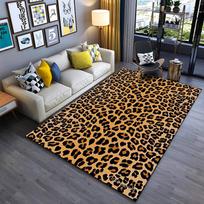 Leopardo rašto kilimas svetainei - Modernus gyvūno rašto kilimas, dekoras. Tinka naudoti kaip neslystantis kilimėlis svetainei, miegamojo sofoms. 40x60cm( 15x23in ) gray