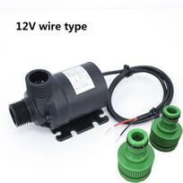 DC 12V 24V Aukštos įtampos Itin tylus Saulės vandens siurblys Kėlimas 5M 800L/H Bešepetėlis variklis Panardinamas 2 kontaktų laidas Cirkuliacinis jungtis 12V wire type