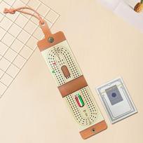 Cribbage Board Game Set with 6 Pegs and Deck of Playing Cards Fun Table Game Classic Tabletop Game for Family Game Night Travel China Mainland brown
