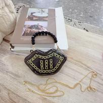 Acrylic Sticker Drill Lip Bag Mini Bag Crossbody Fashion Personalized Mouth Red Envelope Cosmetic Bag 14*5*8.5cm juoda