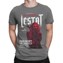 The Vampire Lestat Live In Concert 1985 fan T Shirts Men Cotton Hipster T-Shirts Crewneck  Tee Shirt Short Sleeve Tops Printed M tamsiai pilka spalva