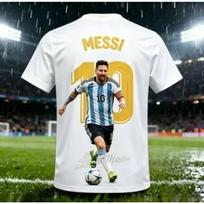 Latest Lionel Messi # 10 Argentina Home Jersey Style T-shirt for Women in 2026, 3D Printed Casual 6XL