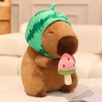 PUKEYUE Watermelon Capybara Plush Toy Lovely Stuffed Animal Doll Soft Hugging Pillow Cartoon Plushie Perfect Gift Boys Girls Kid 20-25cm blue