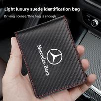 Automobilio vairuotojo pažymėjimo laikymo krepšys Piniginė ID kortelės apsauginis dėklas Mercedes Benz AMG W205 W203 W206 interjero apdailai JSTJT-BE BG1 gray