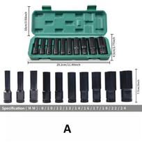 1/2Inch Drive Deep Impact Socket Set Sleek Chrome Finish for Ultimate Durability and Performance Heavy Duty Impact Sockets Ideal blue