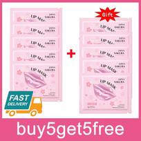 Sakura Hydrating Lip Mask Exfoliating Repairing Relieve Dryness Fades Fine Lines Moisturizing Nourishing Makeup Korean Lips Care white