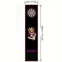 Polyester Graffiti Dart Mat Non Slip Throw Line Carpet for Pub Bedroom E-Sports Room Professional Dartboard Floor Rug 30x200cm 12x79inch gray