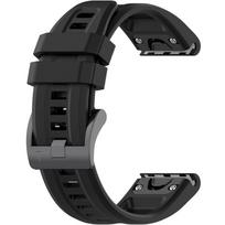 QuickFit Silicone Strap 20mm for Garmin Fenix 5S/6S/7S/8 43mm, Black black