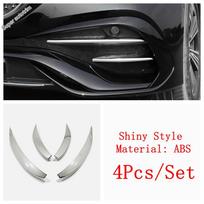 Car Front Fog Lamp Light Eyebrow Eyelid Strips Decoration Cover Trim Accessories For Mercedes Benz E-Class W214 E300 2024 - 2026 Black Style black