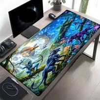 Avatar Print Mouse Pad, Anti‑Slip Desktop keyboard Mat, for PC Laptop Gaming Working Daily Use, Cool Festival Surprise Gift 30cmx60cm blue