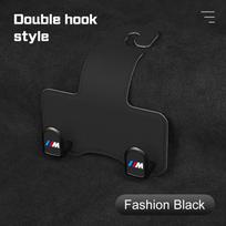 For BMW M M3 M5 M6 E36 E39 E90 E91 E92 E60 E87 F10 F07 F20 F48 IX3 Wheel cap,Leather Car Rear Seat Hook Auto Headrest Dual Hooks black