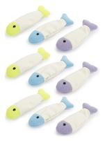 SmartyKat (3 Count) Fish Flop Crinkle Catnip Cat Toys - Multi Color, 3 Count 9 Count