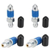 4-Piece Speed Bleeder Kit - Quick Bleeders with Dust Caps, 3/8 -24 x 32.6mm, H9402-4, 12701, 13901, 6858, 639590,639600 3/8"-24 - 32.6mm (4 PCS) white